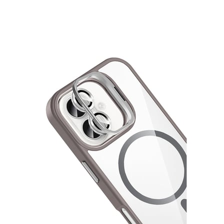 AKLLIBYİ98 Joko Apple İphone 16 Plus Remim Lensli Magsafe Standlı Kapak - Titan Gri HMNG98