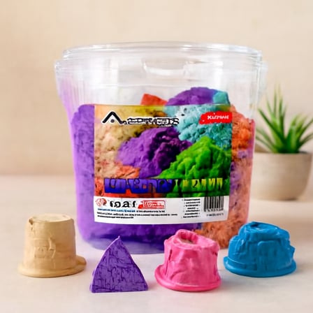 AKLLIBYİ98 Kinetik Kum Renkli - Ele Yapışmaz, Kurumaz 200 gr ( 1Adet) HMNG98