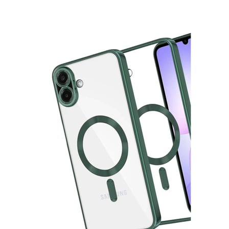 AKLLIBYİ98 Samsung Uyumlu Galaxy A07 4g Kross Magneticsafe Kapak - Koyu Yeşil HMNG98