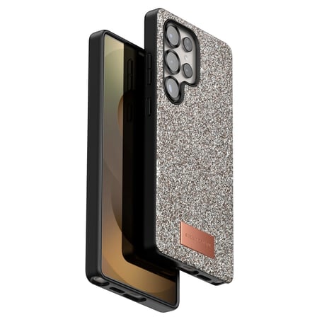 AKLLIBYİ98 Onegif Samsung Uyumlu Galaxy S25 Ultra Bright Simli Kapak - Gold HMNG98