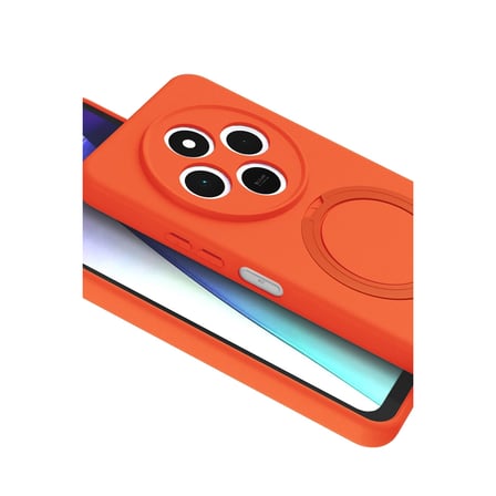 AKLLIBYİ98 Xiaomi Uyumlu Redmi 14c Regal Magsafe Standlı Kapak - Turuncu HMNG98