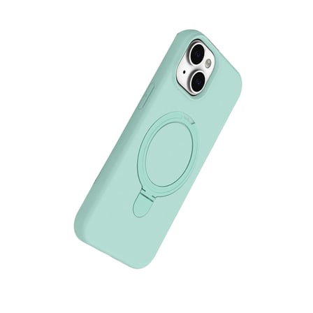 AKLLIBYİ98 Apple Uyumlu İphone 14 Regal Magsafe Standlı Kapak - Su Yeşili HMNG98