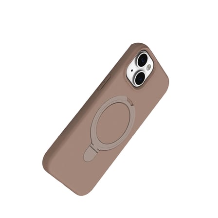 AKLLIBYİ98 Apple İphone 15 Plus Regal Magsafe Standlı Kapak - Çöl Titanyum HMNG98