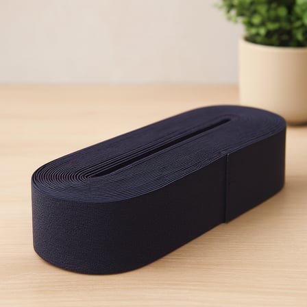 AKLLIBYİ98 Paça Lastiği Yassı Geniş Siyah 4 cm 10 m HMNG98