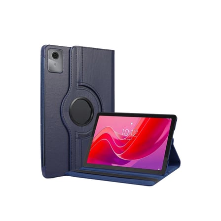 AKLLIBYİ98 Lenovo Tab M11 Tb330fu 360 Tablet Deri Kılıf - Lacivert HMNG98