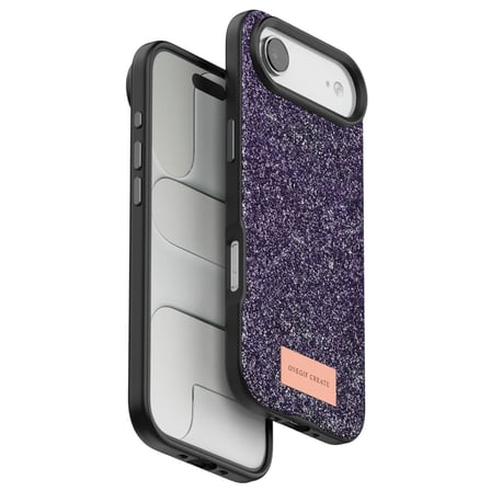AKLLIBYİ98 Onegif Apple Uyumlu İphone 17 Air Bright Simli Kapak - Derin Mor HMNG98
