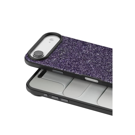 AKLLIBYİ98 Onegif Apple Uyumlu İphone 17 Air Bright Simli Kapak - Derin Mor HMNG98