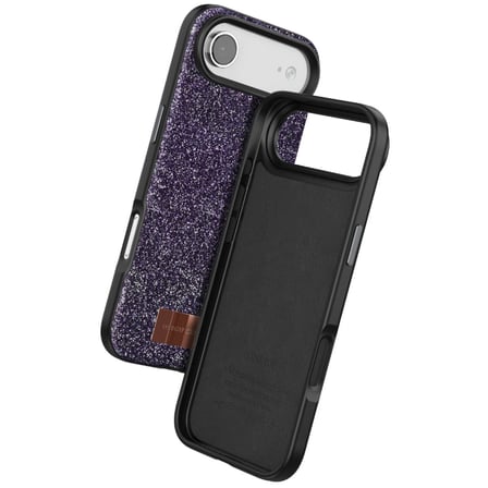 AKLLIBYİ98 Onegif Apple Uyumlu İphone 17 Air Bright Simli Kapak - Derin Mor HMNG98