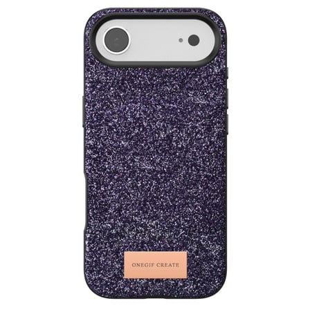 AKLLIBYİ98 Onegif Apple Uyumlu İphone 17 Air Bright Simli Kapak - Derin Mor HMNG98