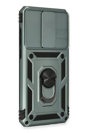 AKLLIBYİ98 Xiaomi Redmi Note 8 Pro Kılıf Pars Lens Yüzüklü Silikon - Yeşil HMNG98