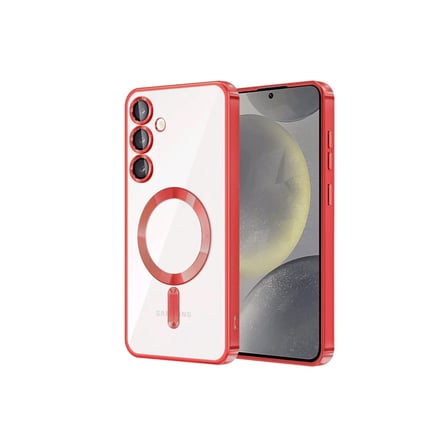 AKLLIBYİ98 Samsung Galaxy S23 Plus Kılıf Kross Magneticsafe Kapak - Kırmızı HMNG98