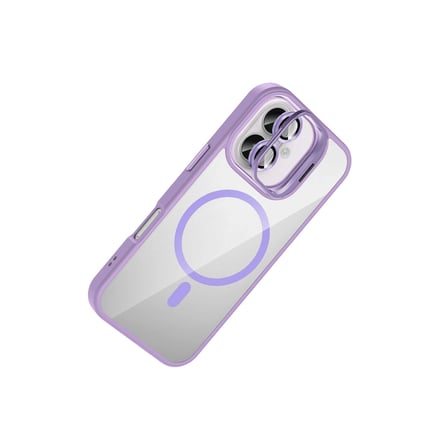 AKLLIBYİ98 Joko Apple Uyumlu İphone 16 Plus Remim Lensli Magsafe Standlı Kapak - Lila HMNG98