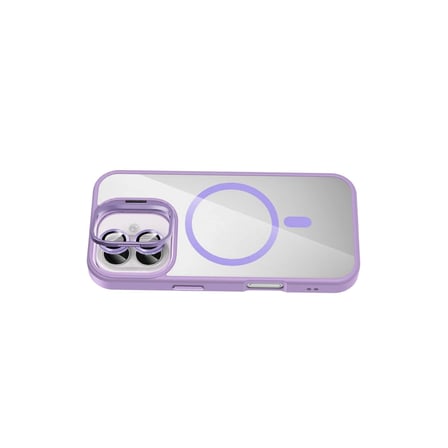 AKLLIBYİ98 Joko Apple Uyumlu İphone 16 Plus Remim Lensli Magsafe Standlı Kapak - Lila HMNG98