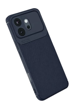 AKLLIBYİ98 Huawei Honor 600 Auto Focus Karbon Kapak - Lacivert HMNG98