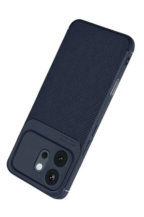 AKLLIBYİ98 Huawei Honor 600 Auto Focus Karbon Kapak - Lacivert HMNG98