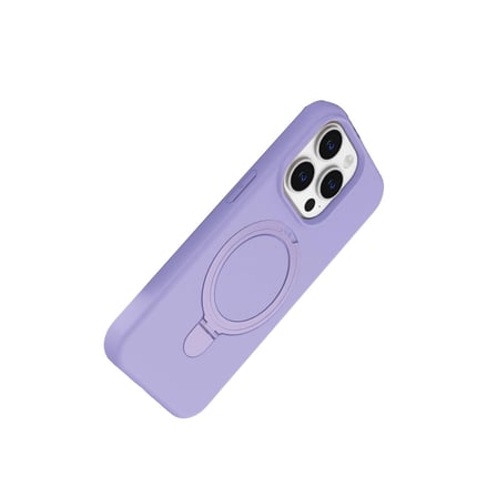 AKLLIBYİ98 Apple Uyumlu İphone 14 Pro Max Regal Magsafe Standlı Kapak - Lila HMNG98