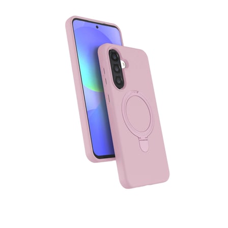 AKLLIBYİ98 Samsung Uyumlu Galaxy A17 5g Regal Magsafe Standlı Kapak - Açık Pembe HMNG98