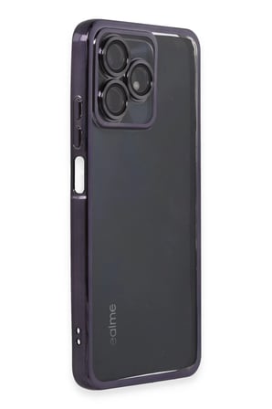 AKLLIBYİ98 Realme C53 Kılıf Razer Lensli Silikon - Mor HMNG98