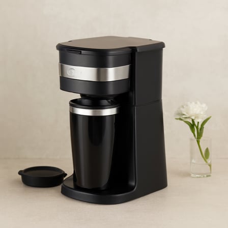 AKLLIBYİ98 Filtre Kahve Makinesi 700W 400ml Portatif Çelik Bardak HMNG98