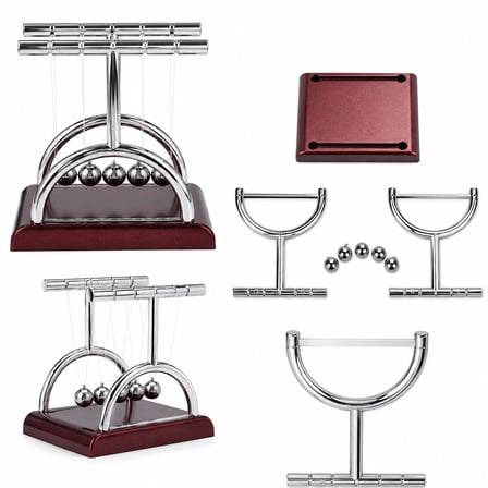 AKLLIBYİ98 Balance Balls Orta Newton - Metal Denge Topları Masa Üstü HMNG98
