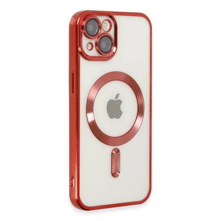 AKLLIBYİ98 Apple İphone 14 Kılıf Kross Magneticsafe Kapak - Kırmızı HMNG98