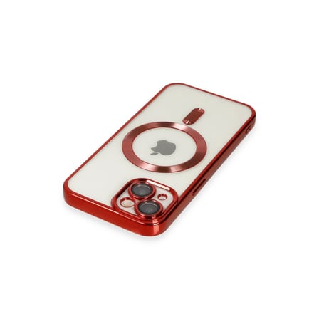 AKLLIBYİ98 Apple İphone 14 Kılıf Kross Magneticsafe Kapak - Kırmızı HMNG98