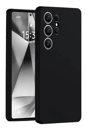 AKLLIBYİ98 Samsung Galaxy S25 Ultra Kılıf Nano içi Kadife Silikon - Siyah HMNG98