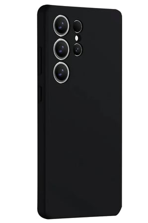 AKLLIBYİ98 Samsung Galaxy S25 Ultra Kılıf Nano içi Kadife Silikon - Siyah HMNG98