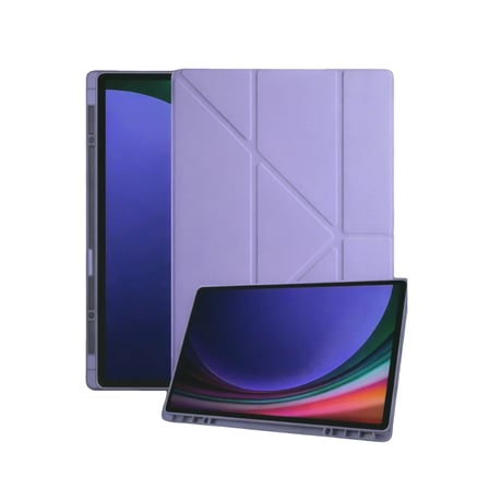 AKLLIBYİ98 Samsung Galaxy Tab A11 Plus Kalemlikli Mars Tablet Kılıfı - Lila HMNG98