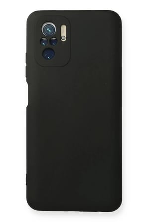 AKLLIBYİ98 Xiaomi Redmi Note 10 Kılıf Nano içi Kadife Silikon - Siyah HMNG98