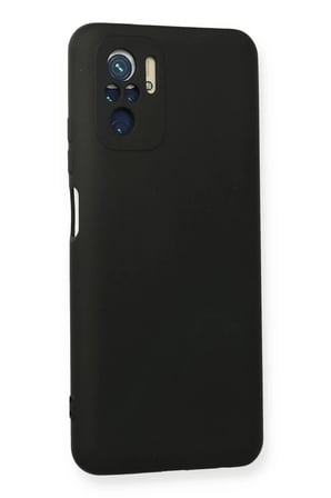 AKLLIBYİ98 Xiaomi Redmi Note 10 Kılıf Nano içi Kadife Silikon - Siyah HMNG98
