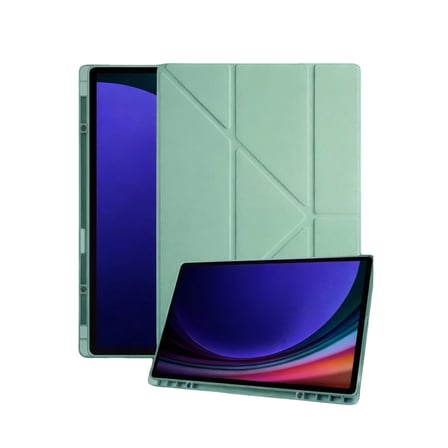AKLLIBYİ98 Samsung Galaxy Tab A11 Kalemlikli Mars Tablet Kılıfı - Açık Yeşil HMNG98