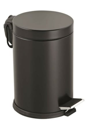 AKLLIBYİ98 3LT Siyah Pedallı Metal Çöp Kovası HMNG98