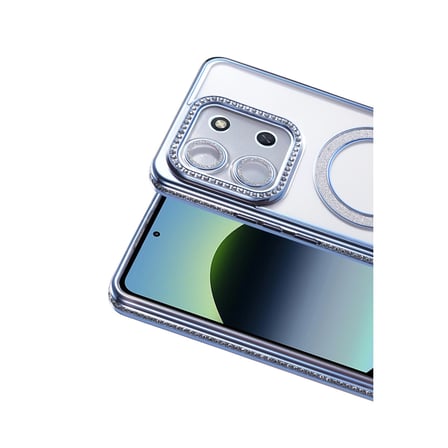 AKLLIBYİ98 Xiaomi Redmi 15c 4g Joke Simli Magneticsafe Kılıf - Mavi HMNG98