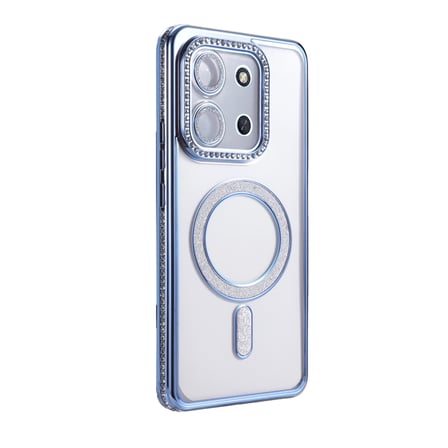 AKLLIBYİ98 Xiaomi Redmi 15c 4g Joke Simli Magneticsafe Kılıf - Mavi HMNG98
