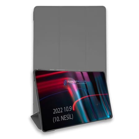 AKLLIBYİ98 Apple İpad 2022 10.9 (10.nesil) Kılıf Tablet Smart Kılıf - Koyu Gri HMNG98