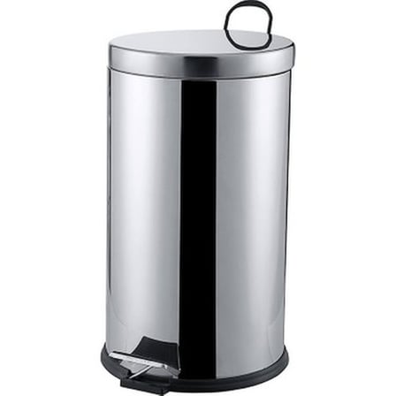 AKLLIBYİ98 Pedallı 16LT Krom Metal Çöp Kovası HMNG98