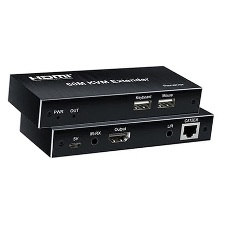 AKLLIBYİ98 Novacom NVC-KVM60 4K 60 Metre HDMI+USB+IR To Cat6 Kvm Extender HMNG98