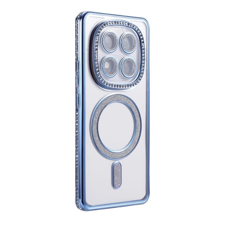 AKLLIBYİ98 Xiaomi Redmi Note 14 Pro 5g Joke Simli Magneticsafe Kılıf - Mavi HMNG98