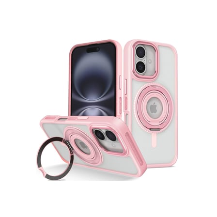 AKLLIBYİ98 Joko Apple Uyumlu İphone 16 Banza Magsafe Standlı Kapak - Pembe HMNG98