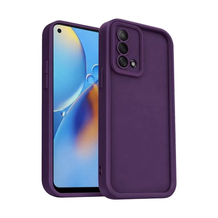 AKLLIBYİ98 Oppo A74 4G Kılıf Viera Silikon - Mürdüm HMNG98
