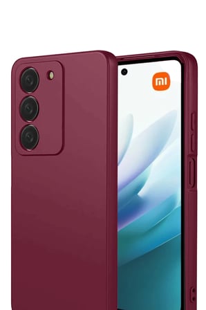 AKLLIBYİ98 Xiaomi Redmi 15 4G First Silikon - Bordo HMNG98