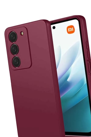 AKLLIBYİ98 Xiaomi Redmi 15 4G First Silikon - Bordo HMNG98