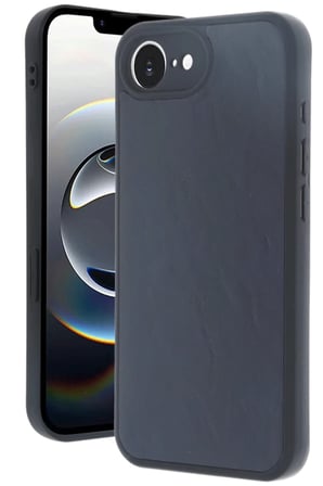 AKLLIBYİ98 Apple iPhone 16E Kılıf Aras Deri Kapak - Lacivert HMNG98