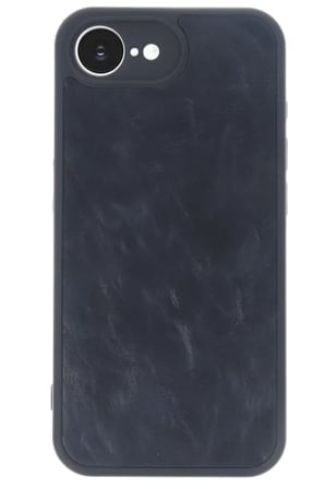 AKLLIBYİ98 Apple iPhone 16E Kılıf Aras Deri Kapak - Lacivert HMNG98