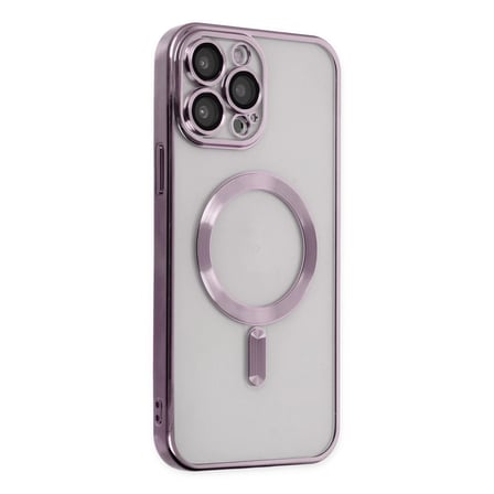 AKLLIBYİ98 Apple Uyumlu İphone 13 Pro Max Kılıf Kross Magneticsafe Kapak - Mor HMNG98