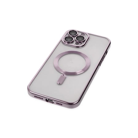 AKLLIBYİ98 Apple Uyumlu İphone 13 Pro Max Kılıf Kross Magneticsafe Kapak - Mor HMNG98