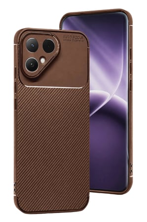 AKLLIBYİ98 Tecno Pova Curve 2 5G Auto Focus Karbon Kapak - Kahverengi HMNG98
