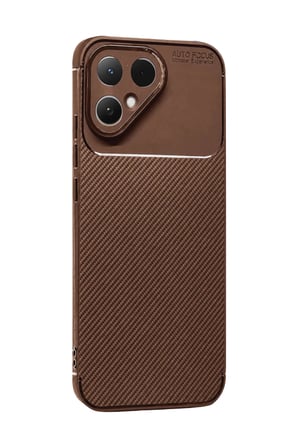 AKLLIBYİ98 Tecno Pova Curve 2 5G Auto Focus Karbon Kapak - Kahverengi HMNG98