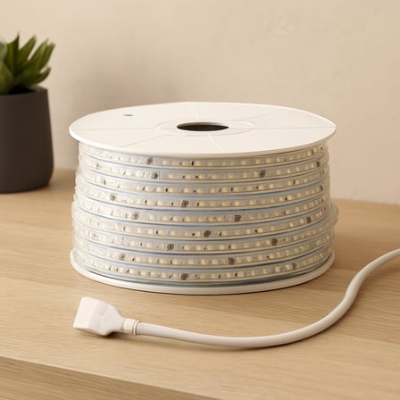 AKLLIBYİ98 100m 220V Dış Mekan LED Şerit 6500K Beyaz 120 LED/m HMNG98